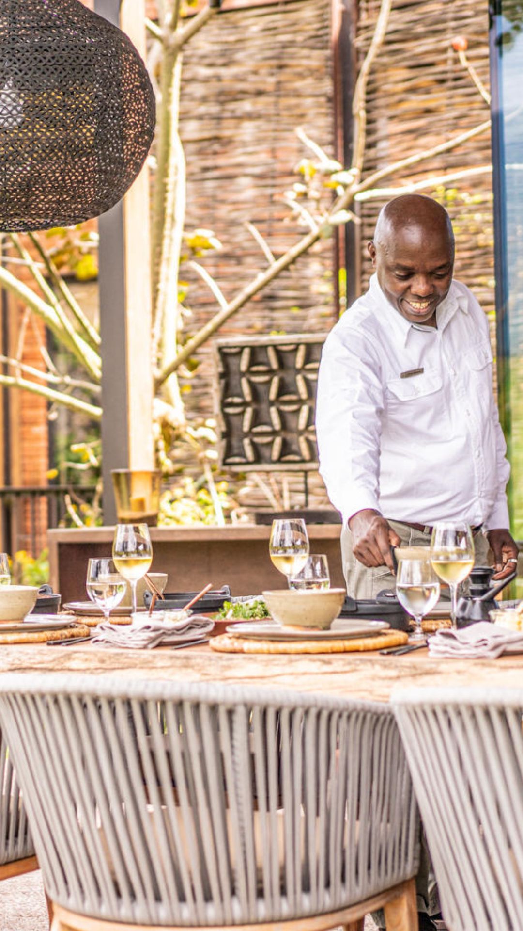 Singita Volcanoes National Park Outdoor dining