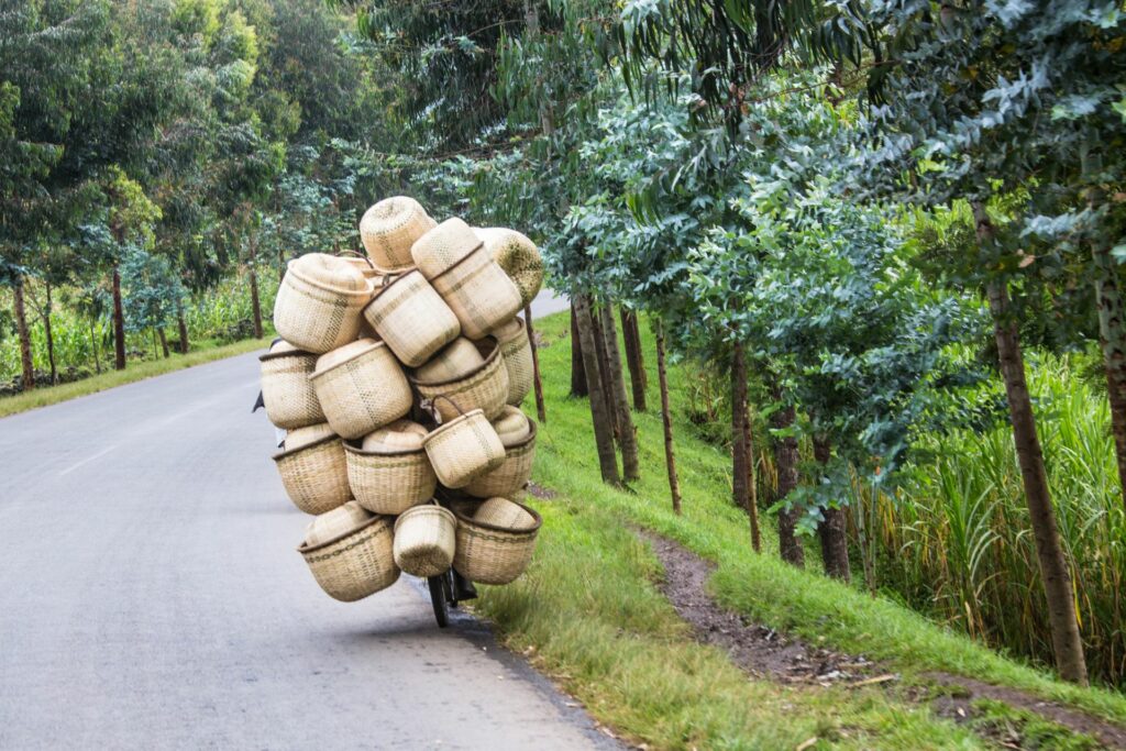 bicycle rider in Rwanda