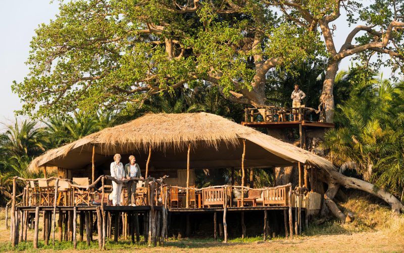 Frontal view of the boma under the Fig Tree