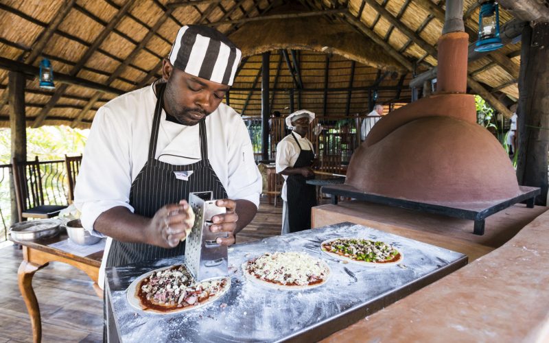 Homemade pizza for lunch