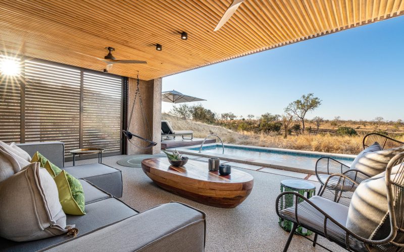 Sabi Sabi Earth Lodge Luxury Suite Terrace Lounge